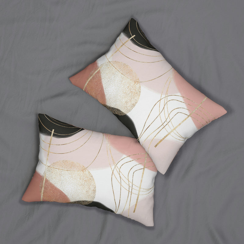 Boho Lumbar Pillow | Black Blush Pink