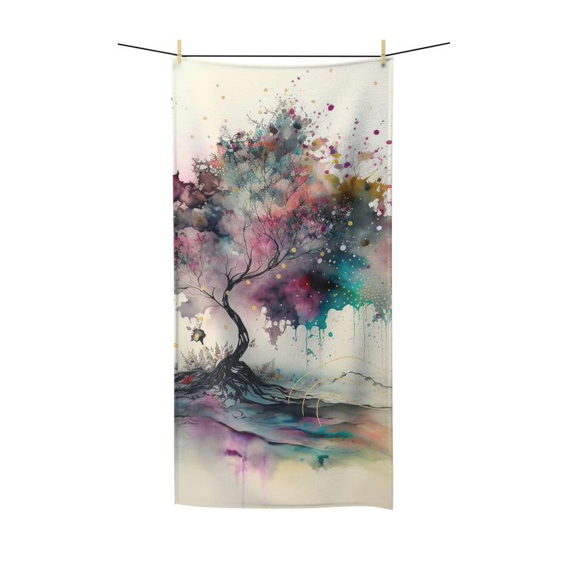 Teal Pink, Minimalist, Abstract Bath Towel