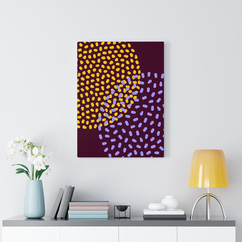 Abstract Canvas Art | Purple Yellow