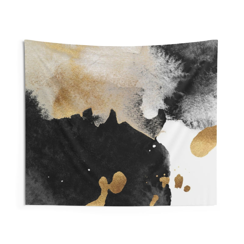 Abstract Tapestry | Gold Black White