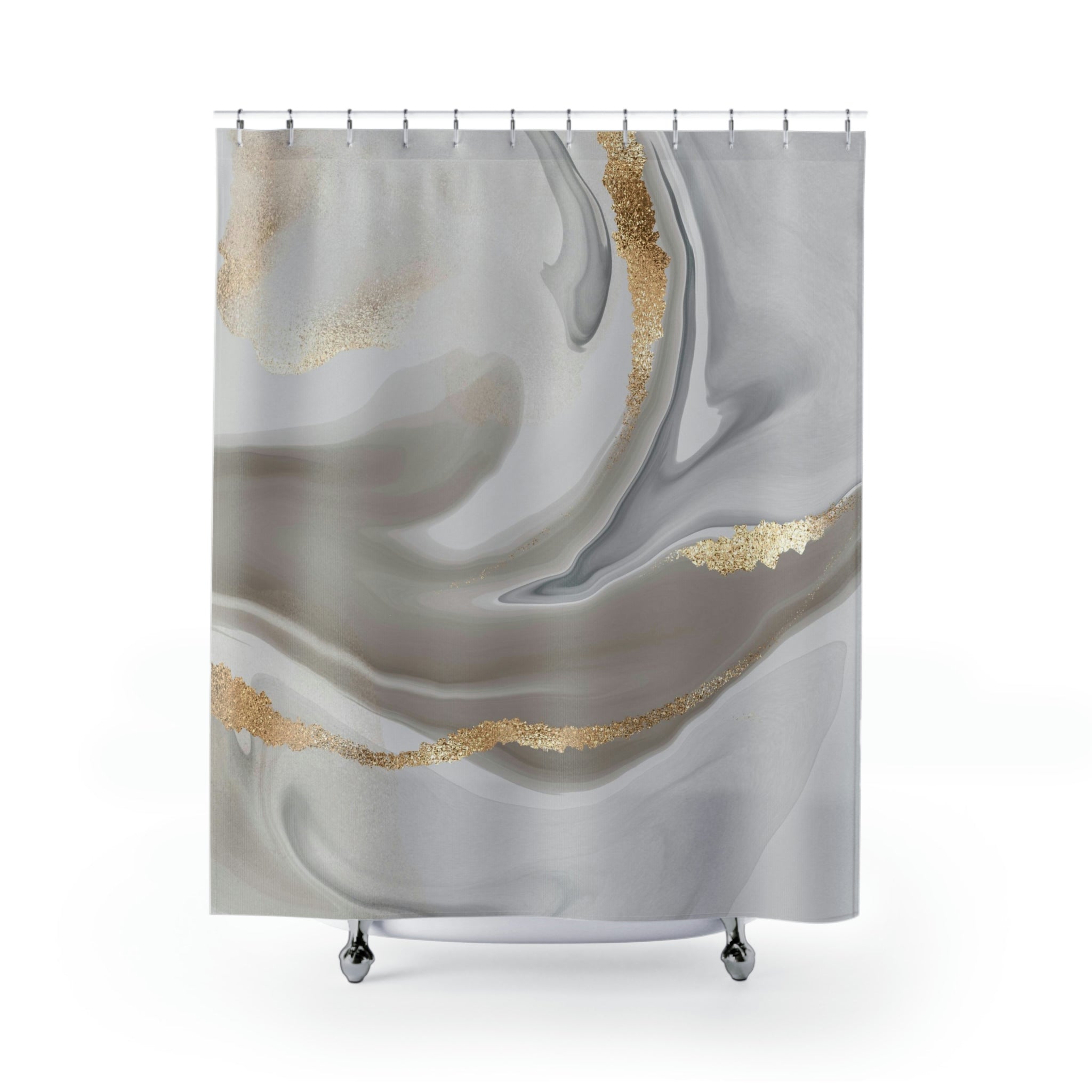 modern boho fabric shower curtain