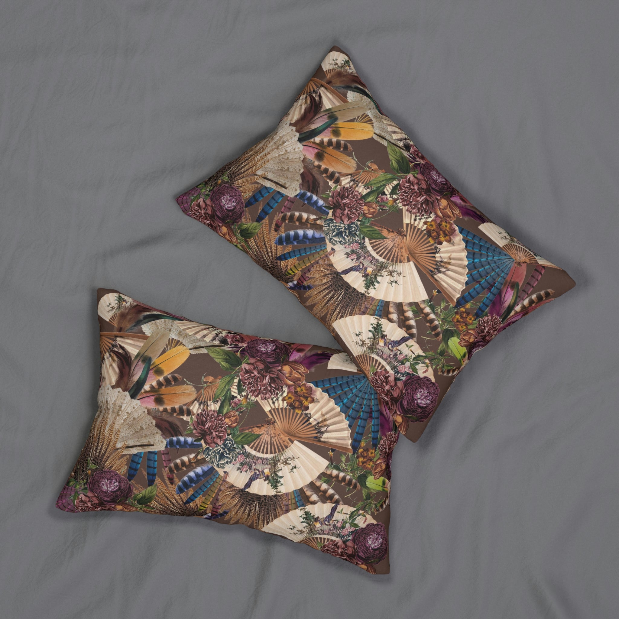 Boho Lumbar Pillow | feathers fan