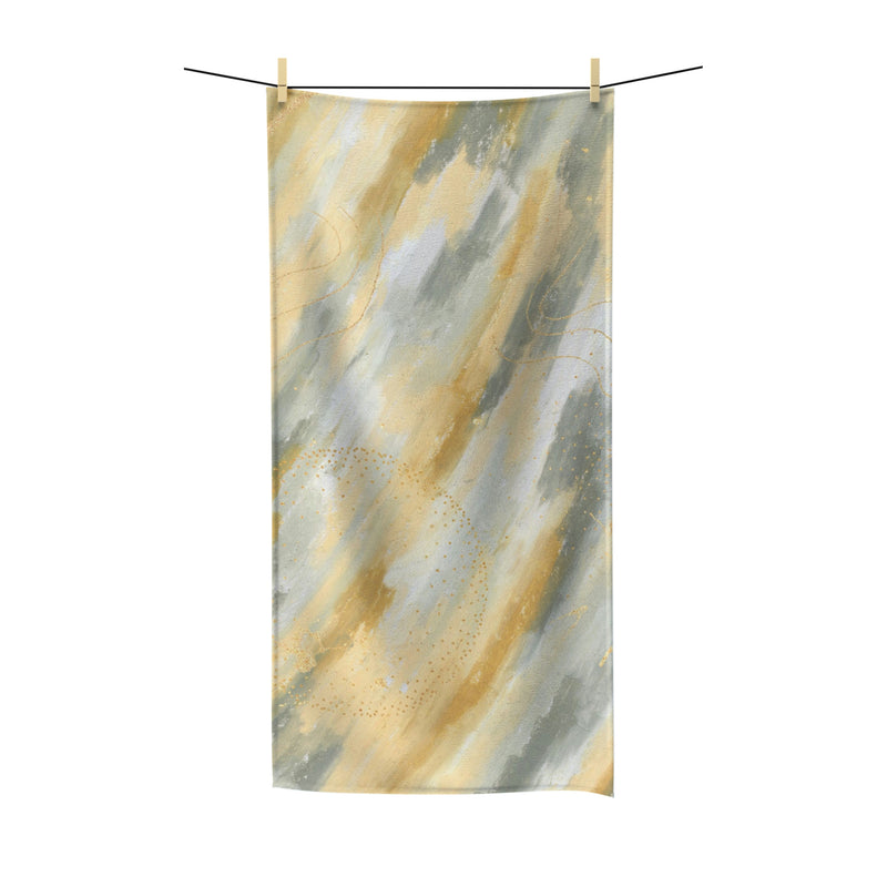 Abstract Bath Towel | Beige Gray