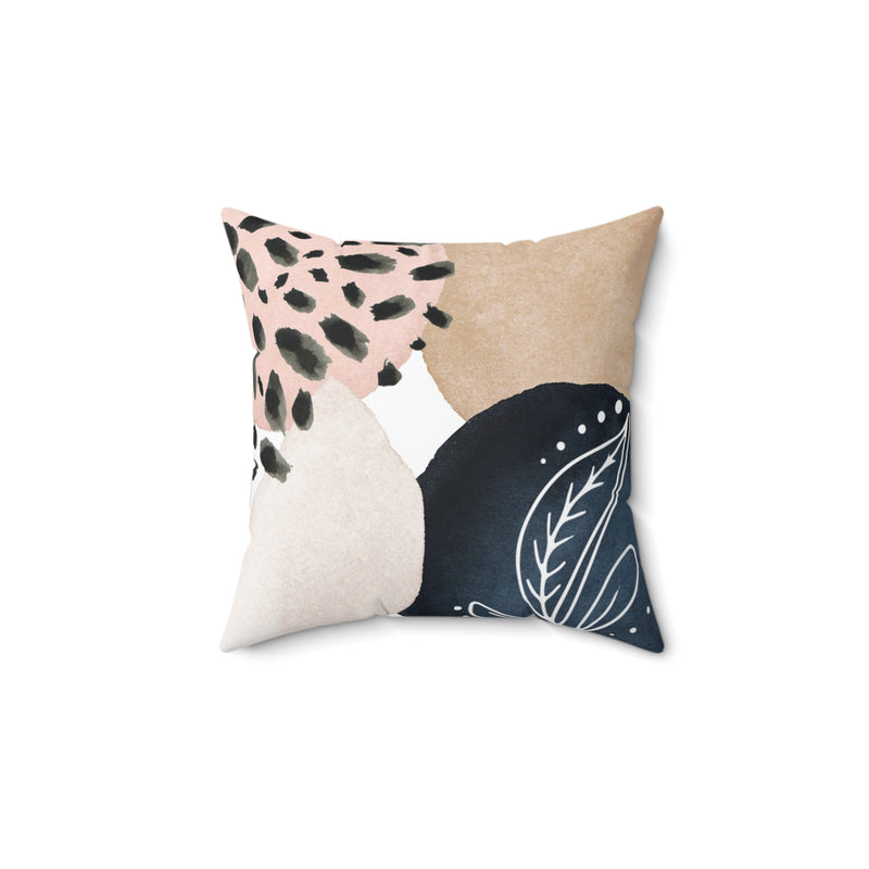 Abstract Pillow Cover | Beige Navy
