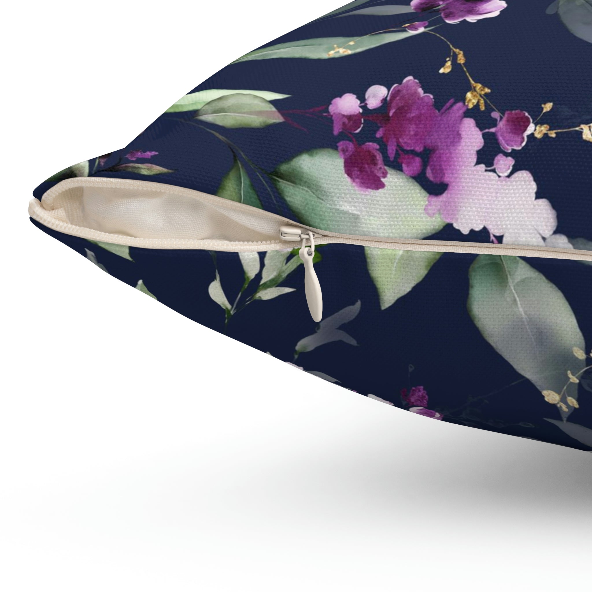 Pillow Cover | Navy Lavender Spring Garden