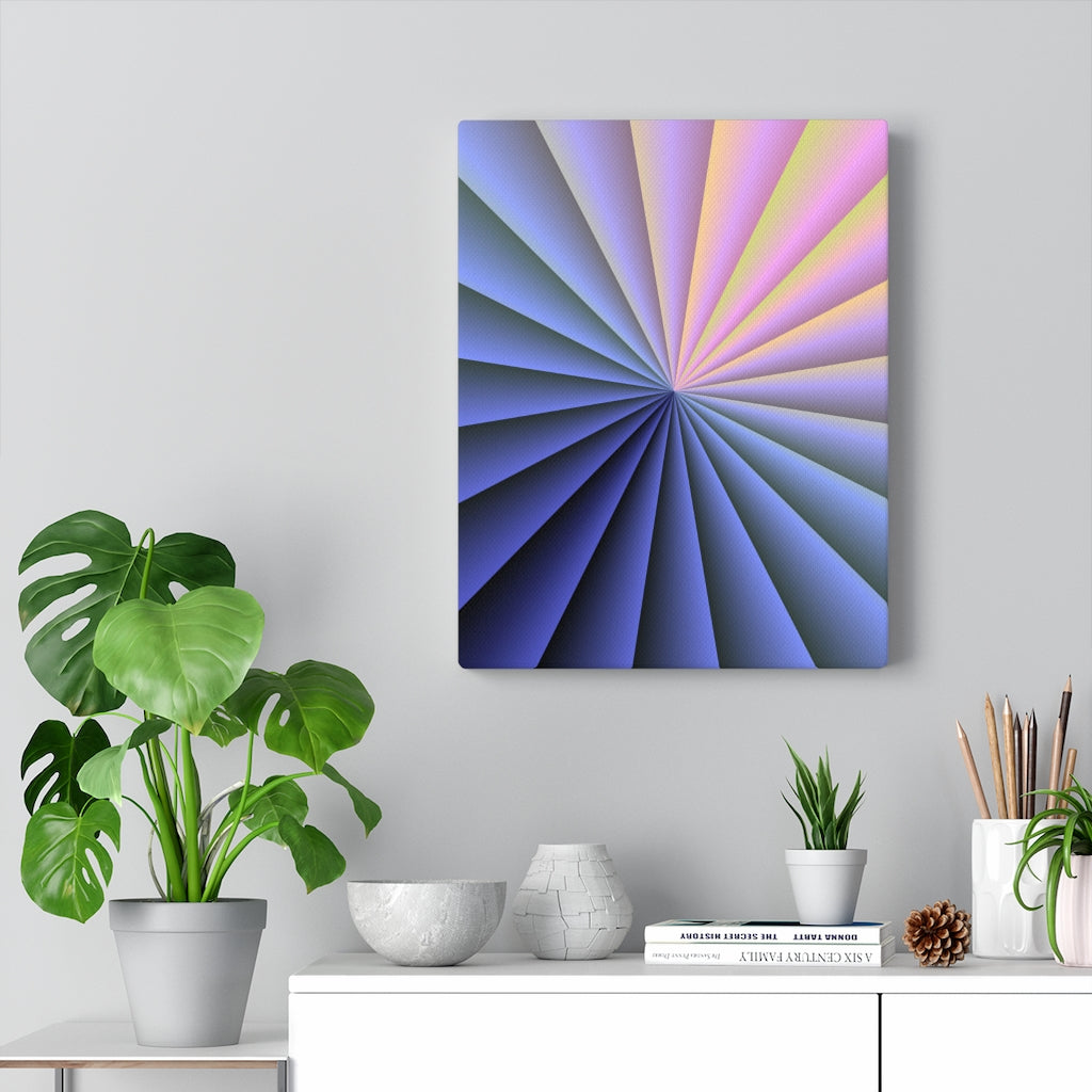 RETRO CANVAS ART | Blue Purple Pink