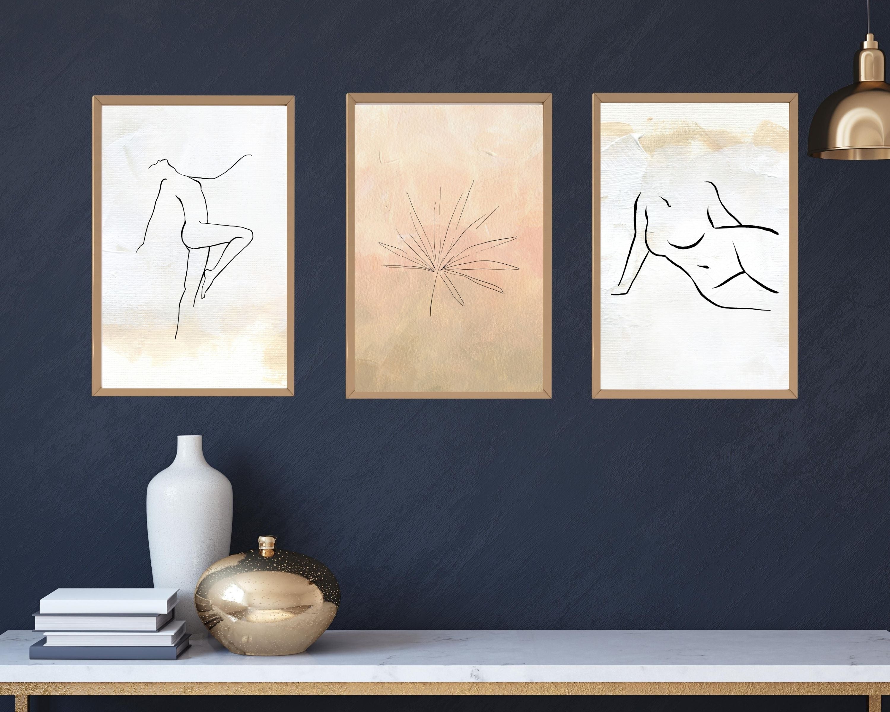 Abstract Terracotta Art Prints | Cream White Woman