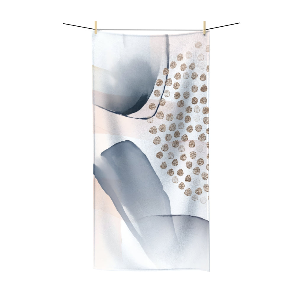 Abstract Bath Towel | pastel | blush pink navy blue