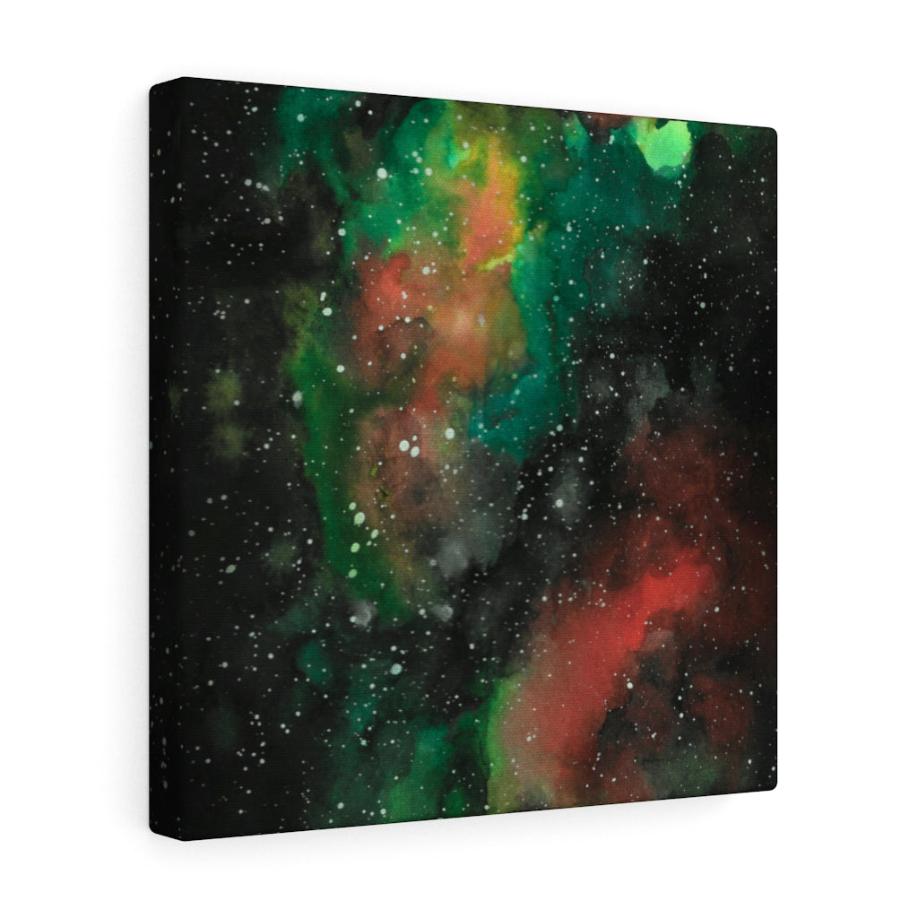 ABSTRACT WALL CANVAS ART | Black Green Yellow Red