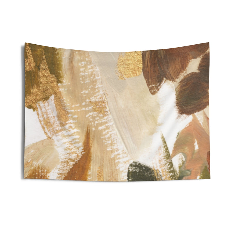 Abstract Tapestry | Khaki Green Beige Yellow White