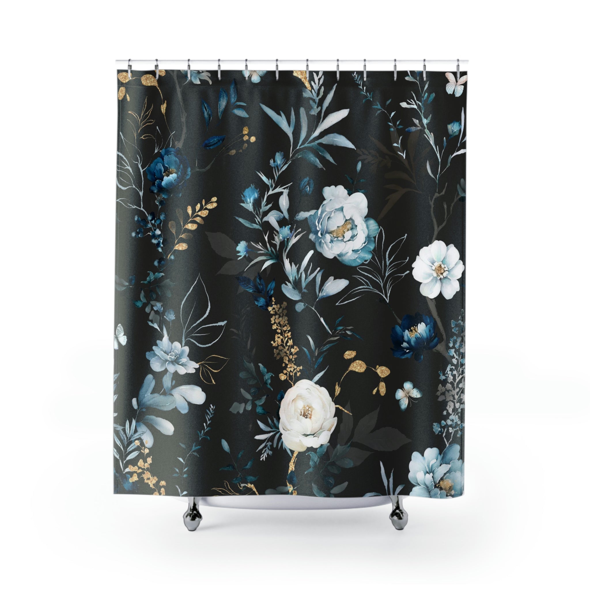 modern boho fabric shower curtain