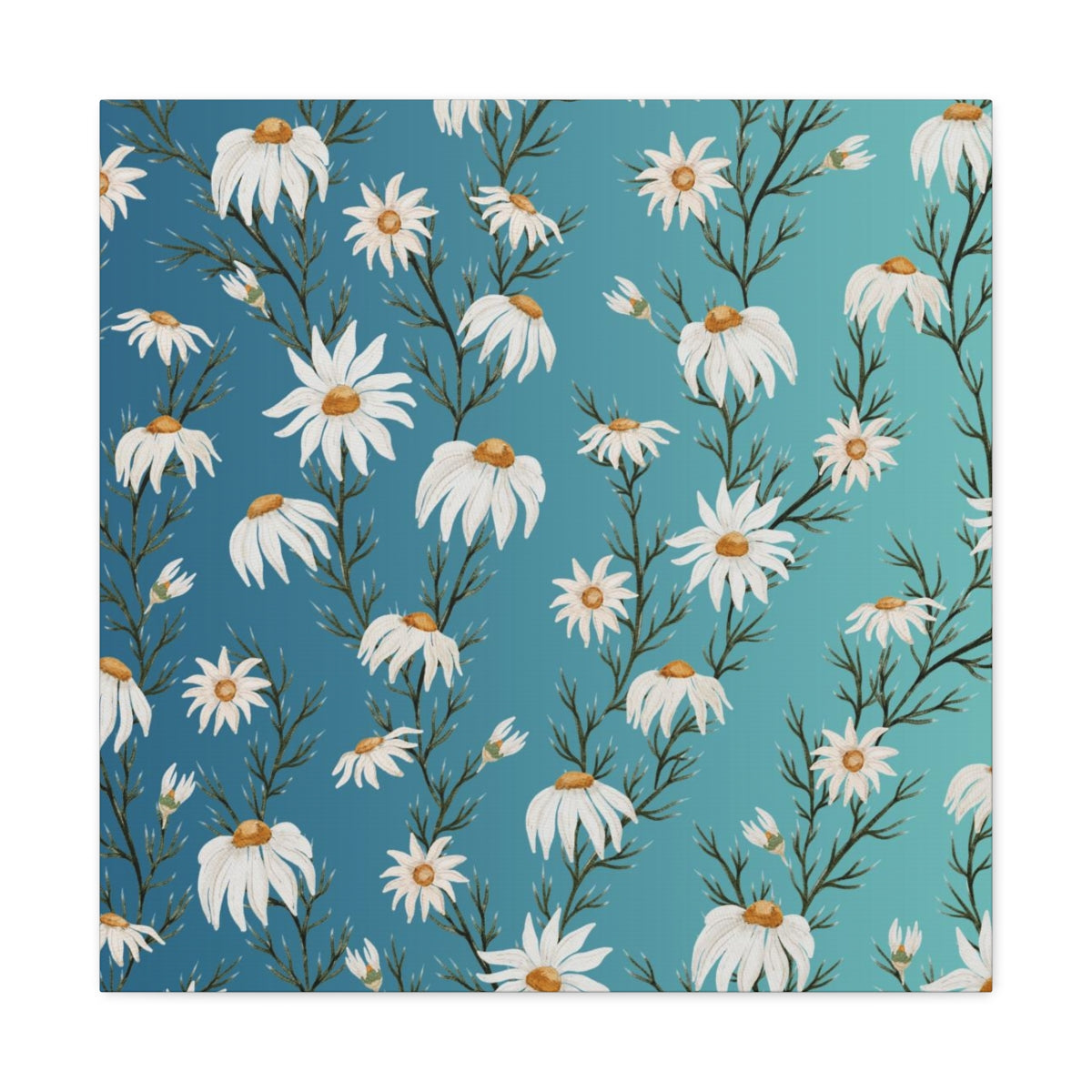 Floral Wall Canvas Print | Daisies Dreams