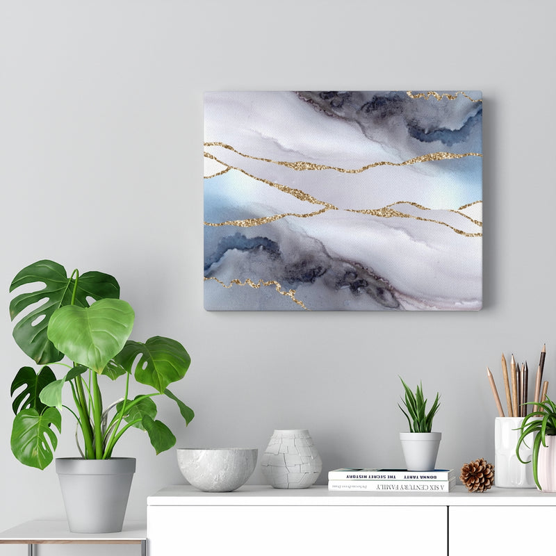 Gold Marble Canvas Watercolor Wall Art