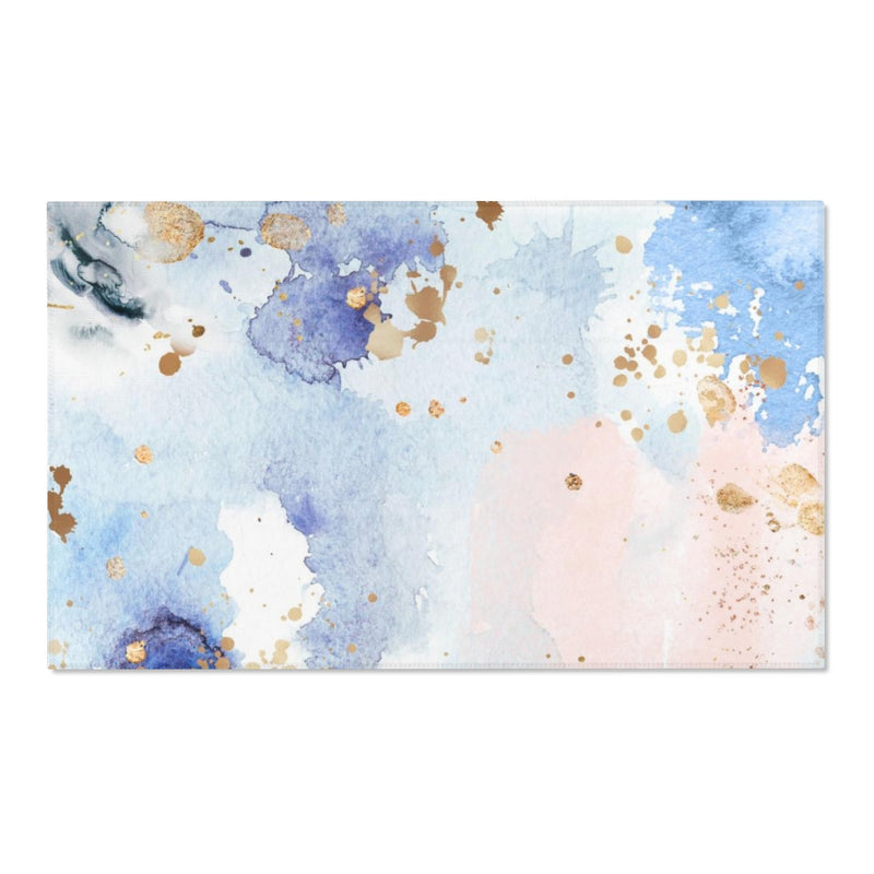 Abstract Area Rug | Blue Pink Alcohol Ink