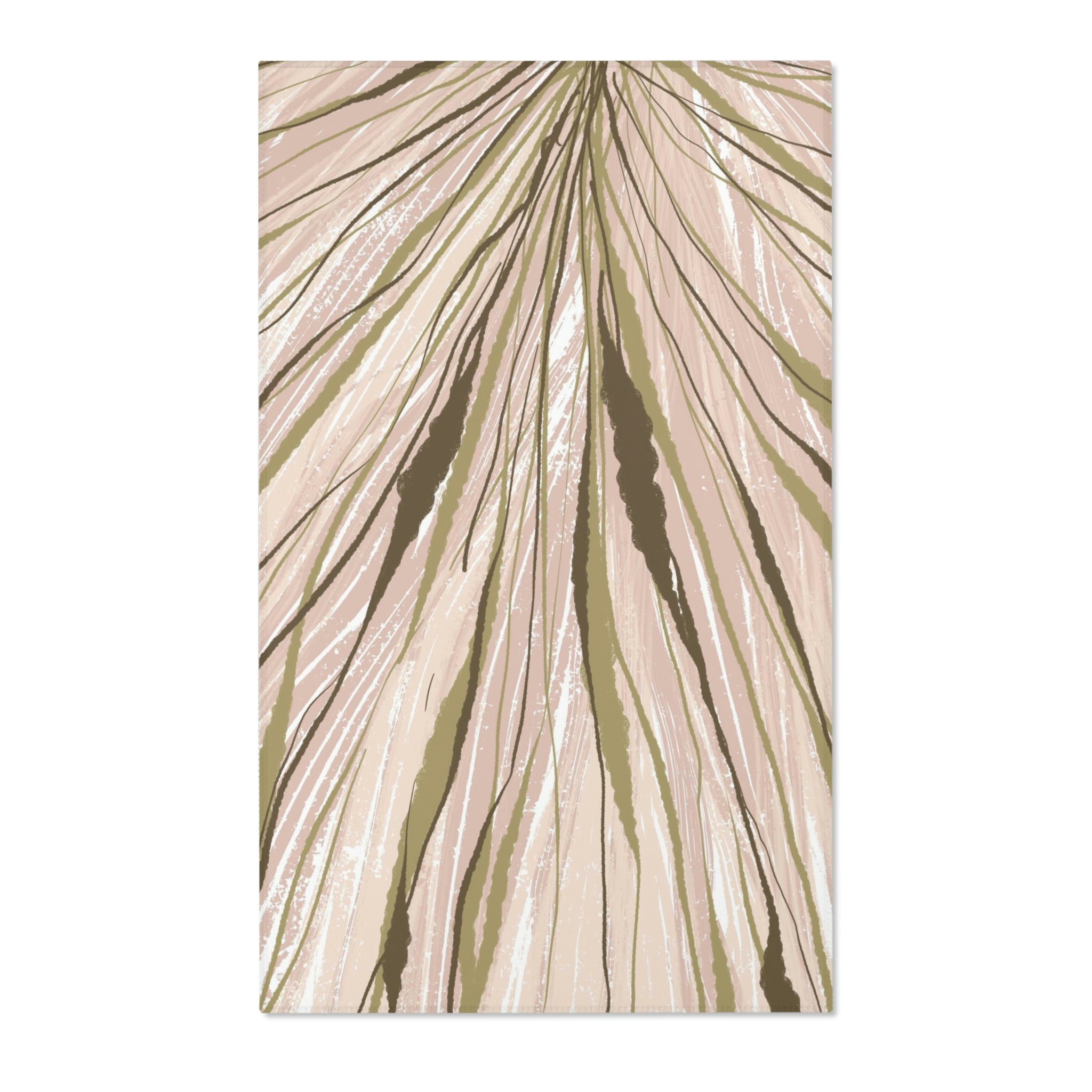 Abstract Area Rug | Blush Pink Green