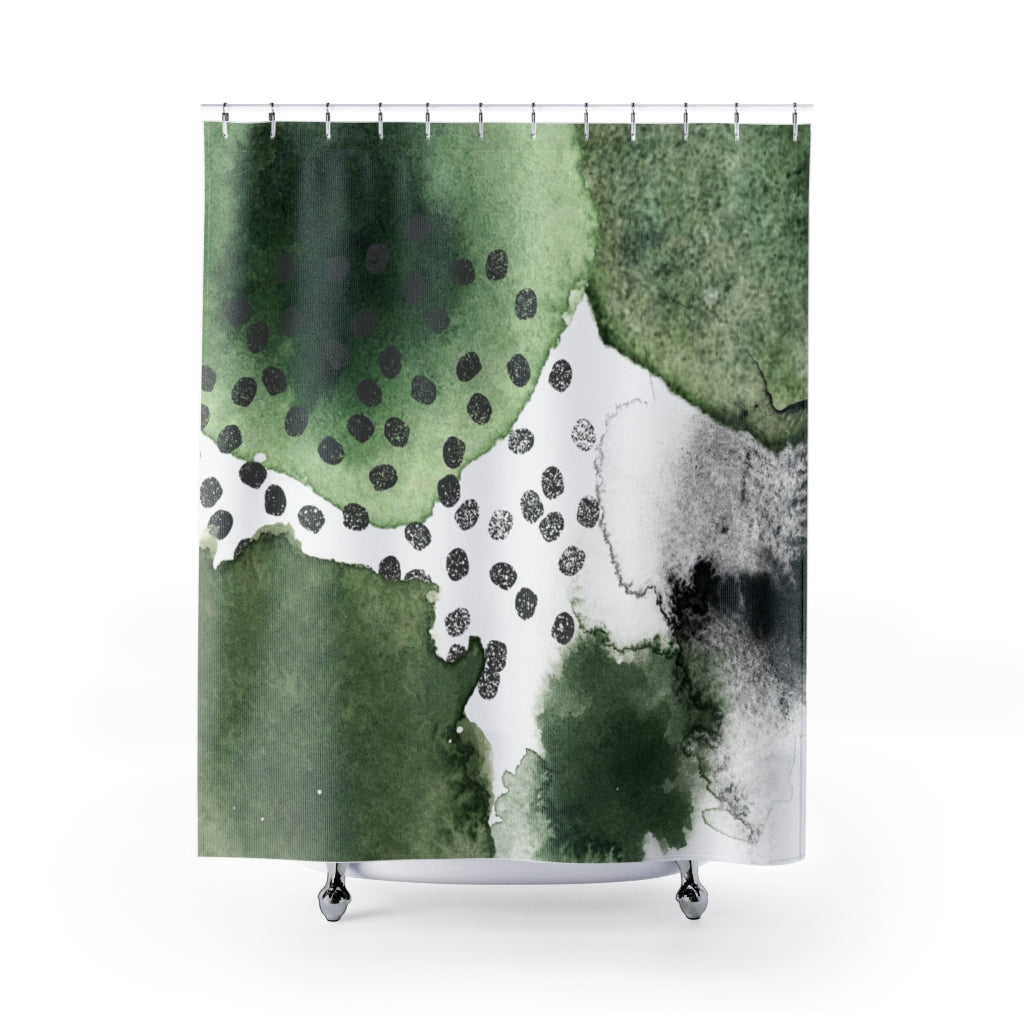 modern boho fabric shower curtain