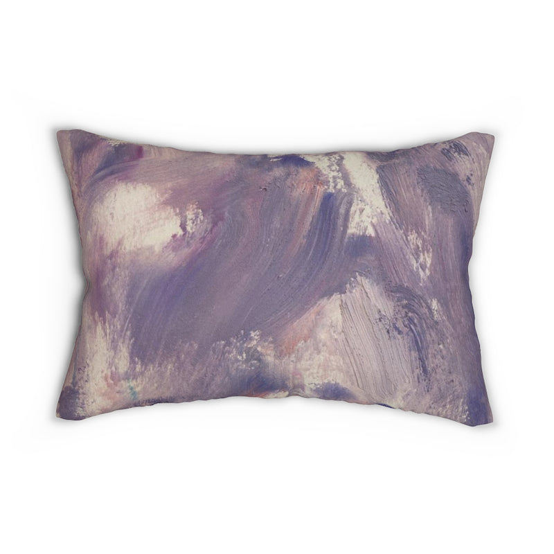 Abstract Boho Lumbar Pillow | Purple Blush Pink