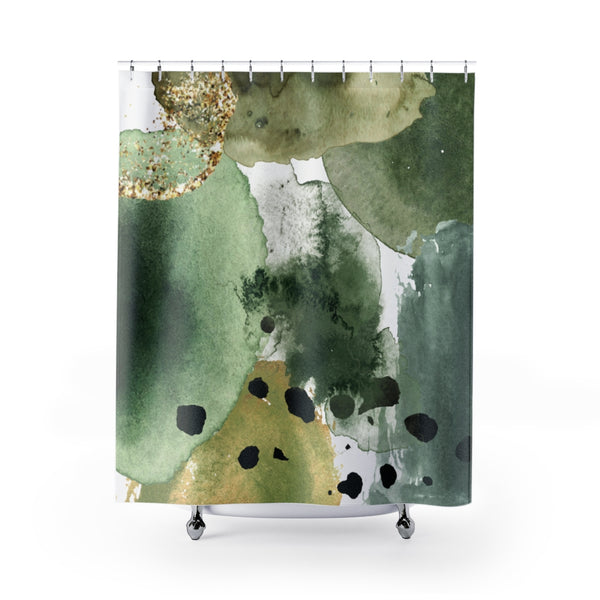 Abstract Shower Curtain | Green Ombre