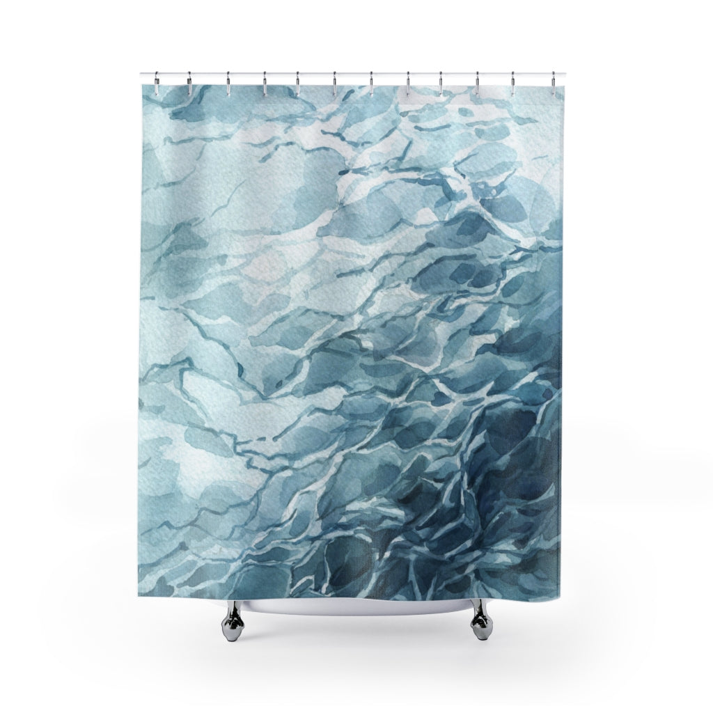 modern boho fabric shower curtain