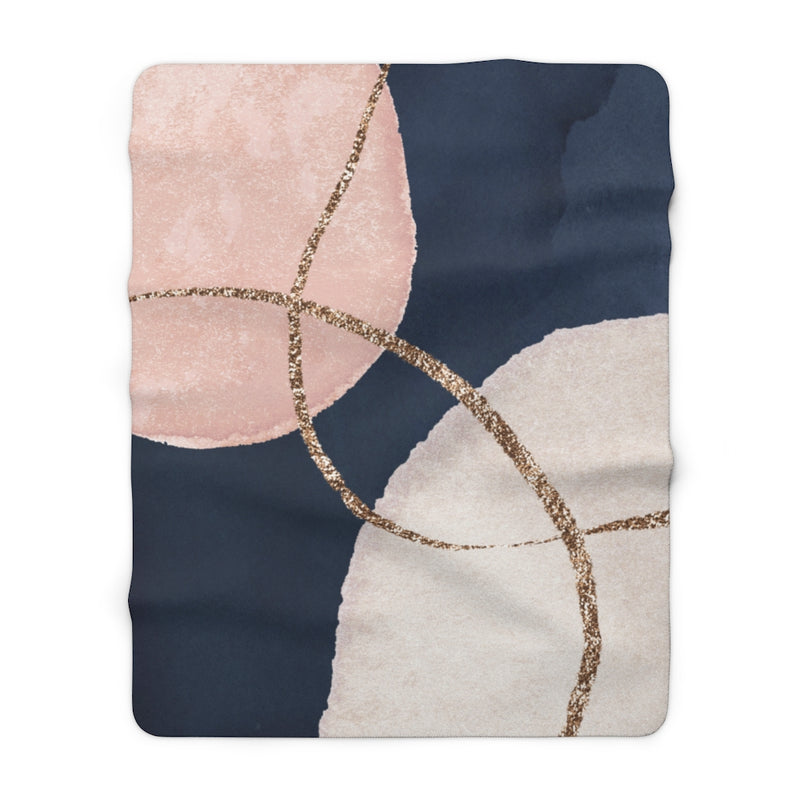 Abstract Blanket, Navy Ivory