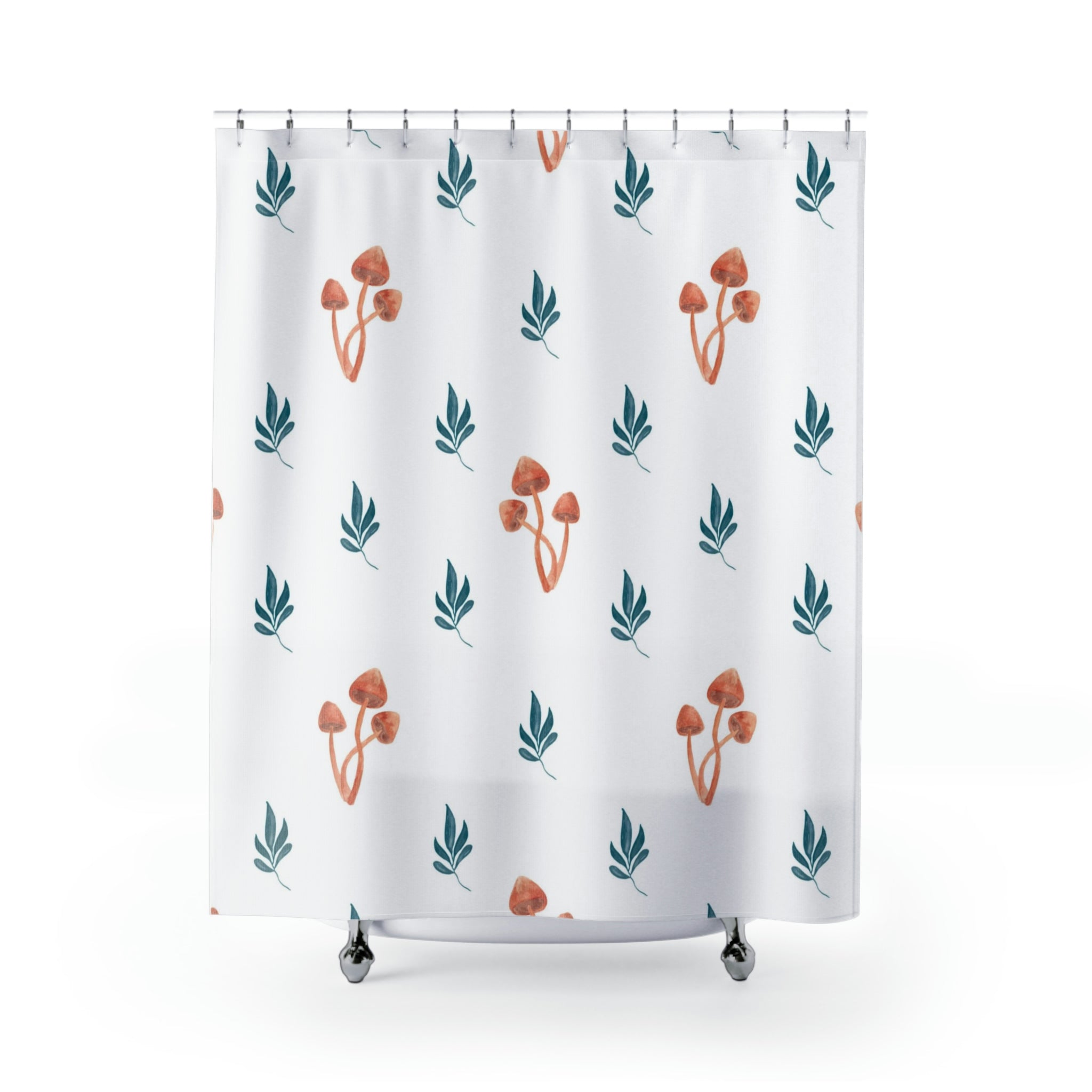 modern boho fabric shower curtain