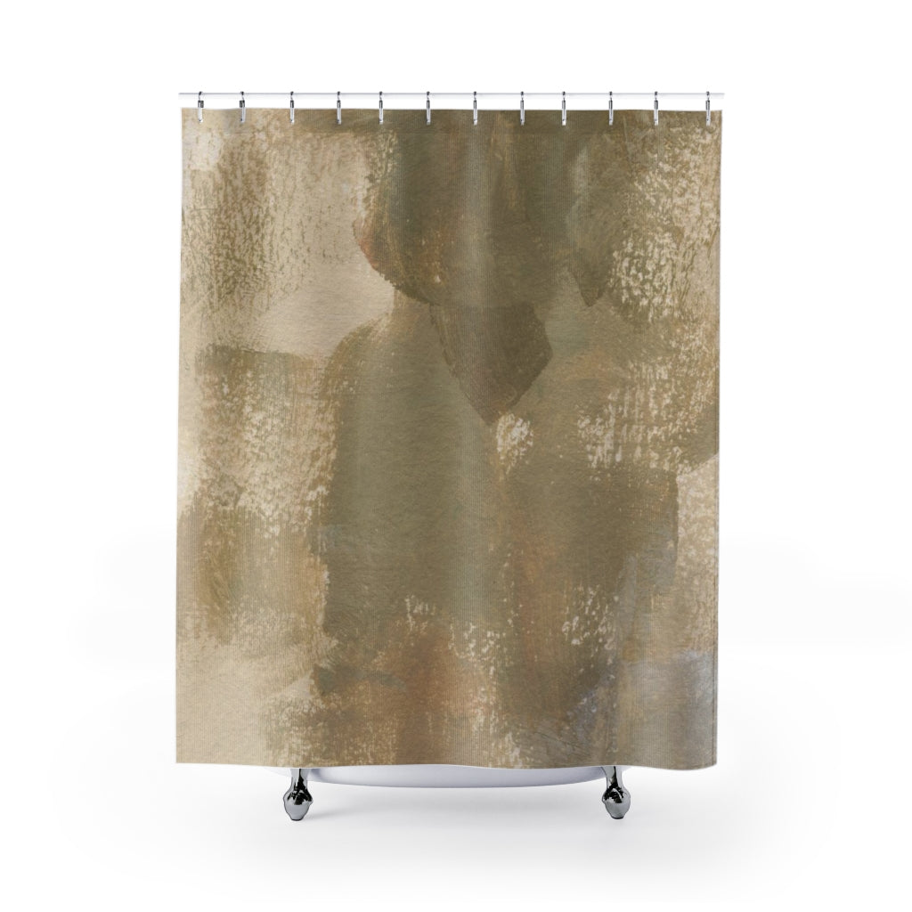 modern boho fabric shower curtain