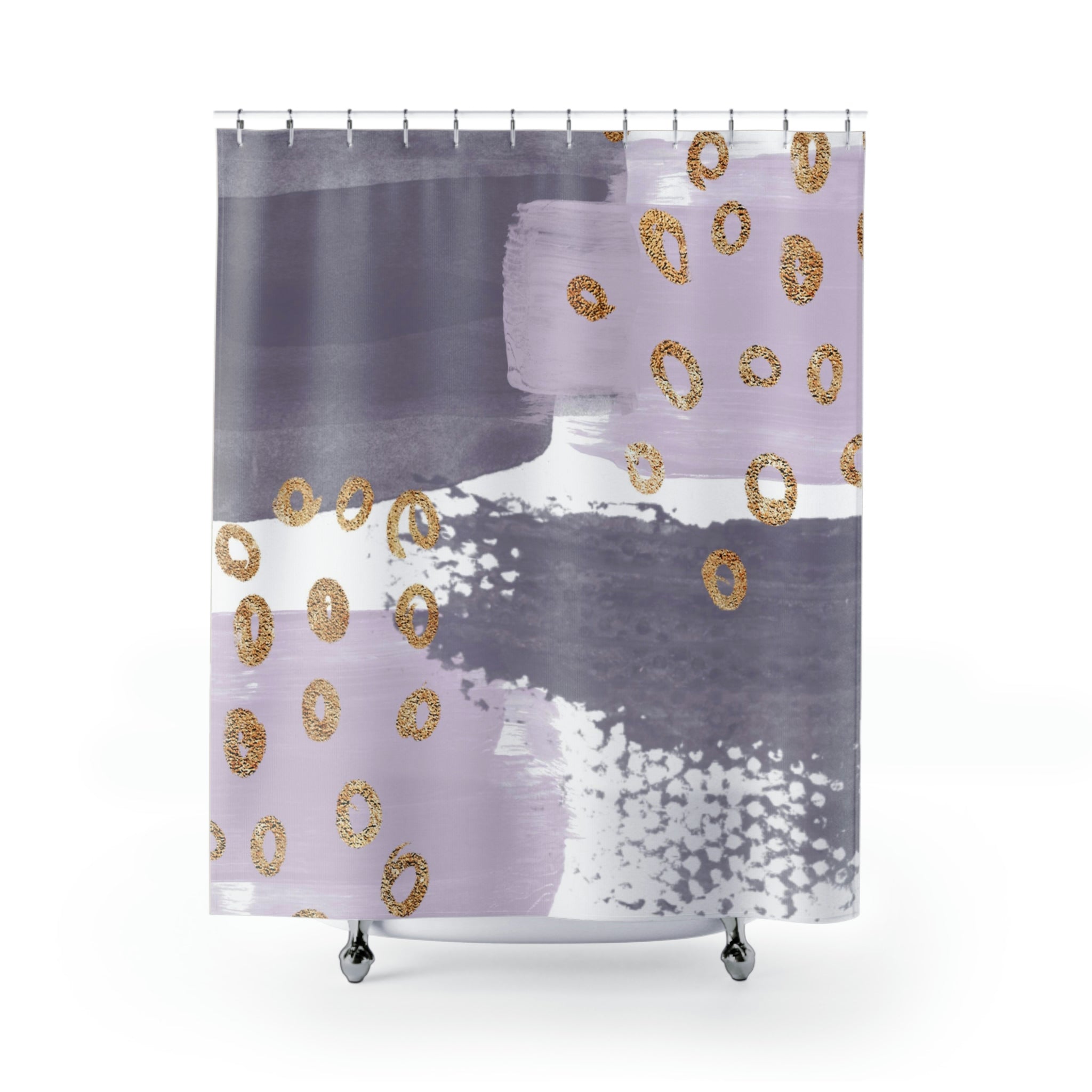 modern boho fabric shower curtain