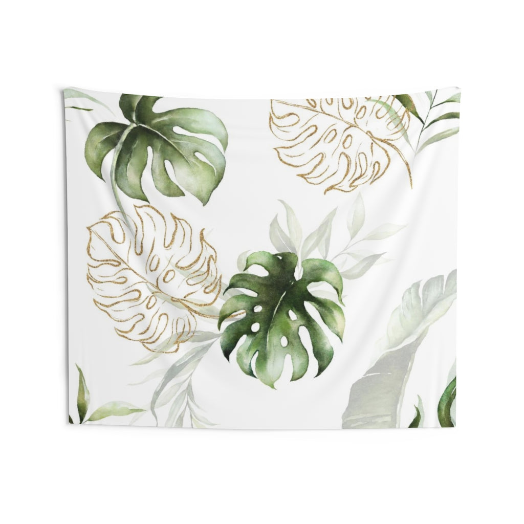 Floral Tapestry | White Green Gold