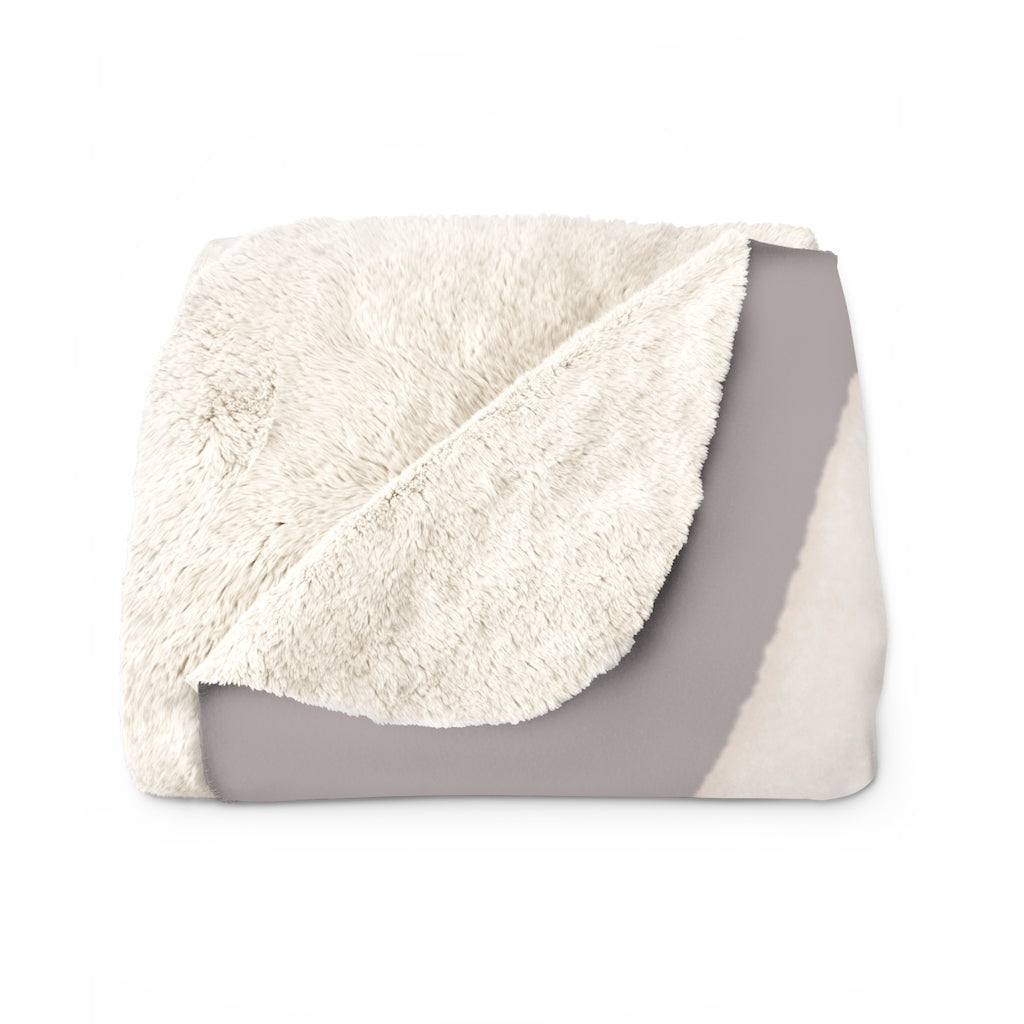 Abstract Blanket, Pastel Ivory Beige