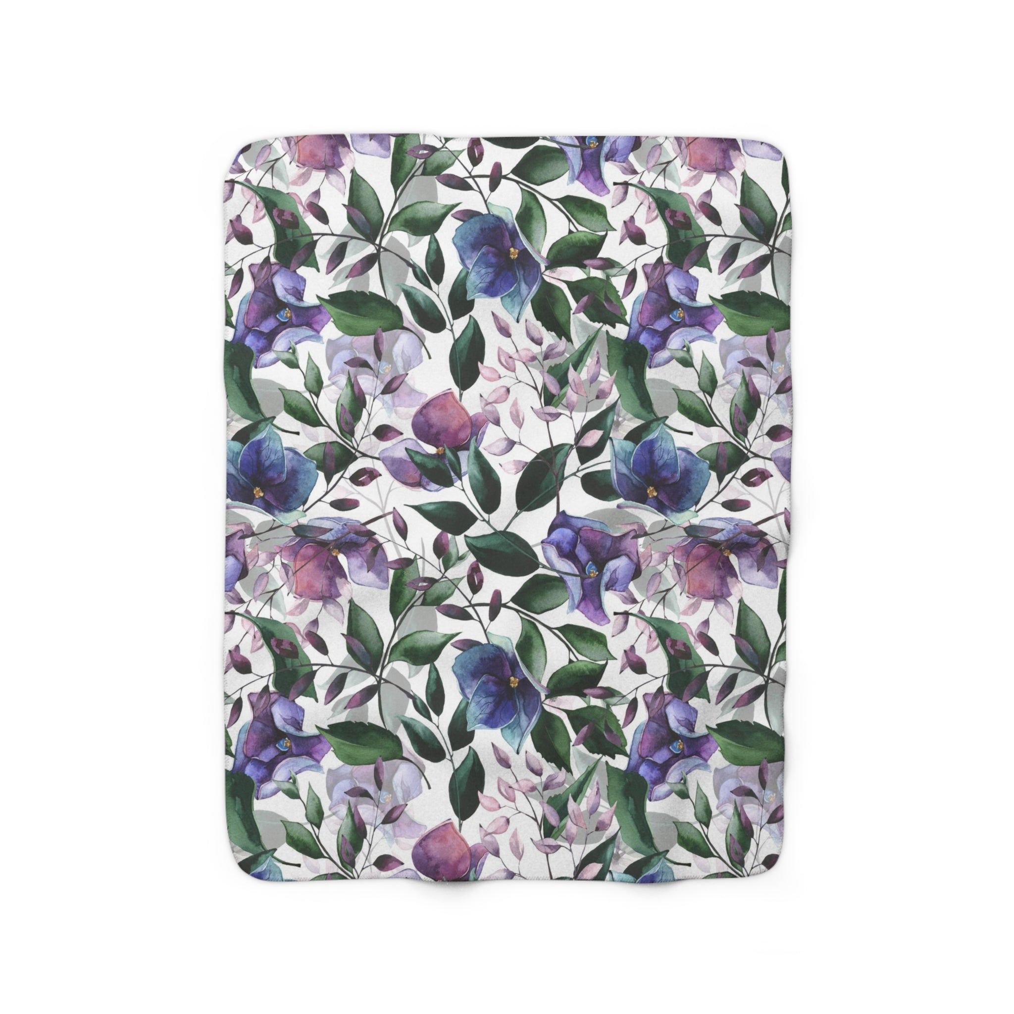 Floral Blanket | Purple Navy Blue Jungle