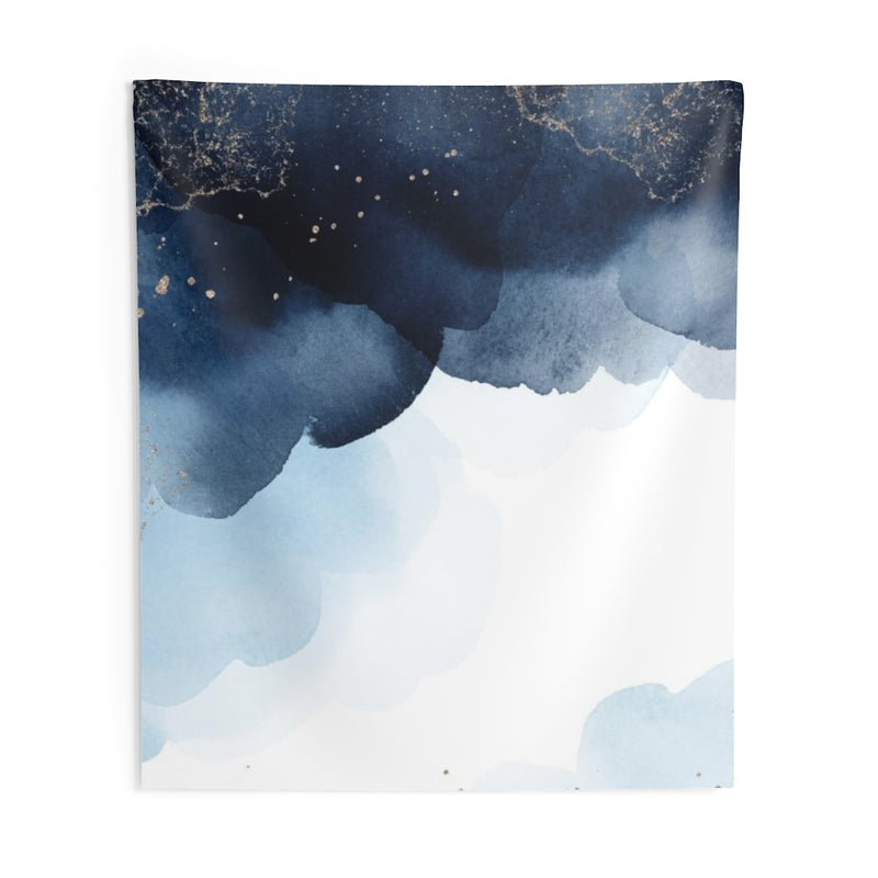 Abstract Tapestry | Indigo Blue White