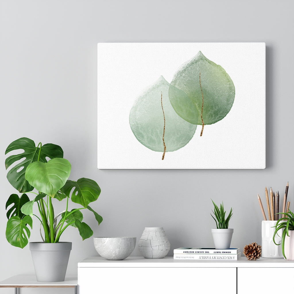 Eucalyptus Leaves Canvas Watercolor Wall Art