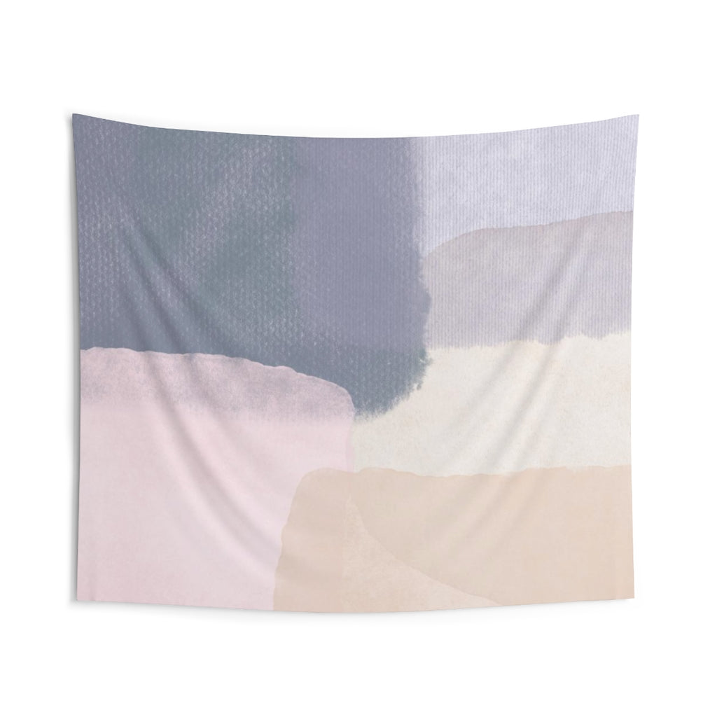 Abstract Tapestry | Pastel Purple Beige Pink