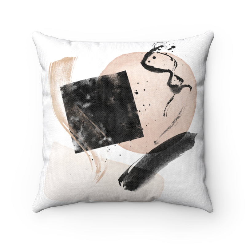 Abstract Boho Pillow Cover | Cream Black Blush Pink