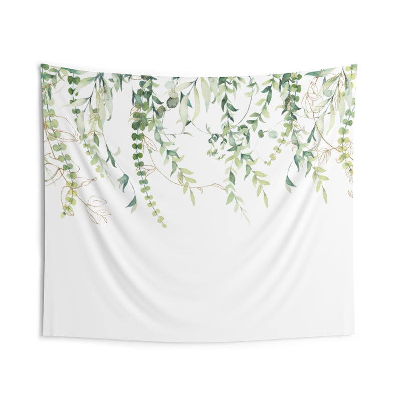 Eucalyptus Floral Tapestry, Green White