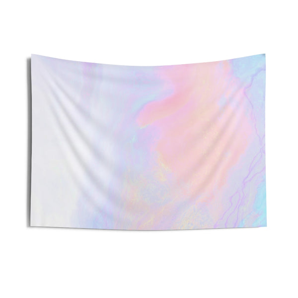 Abstract Tapestry | Pastel Pink White Purple Teal