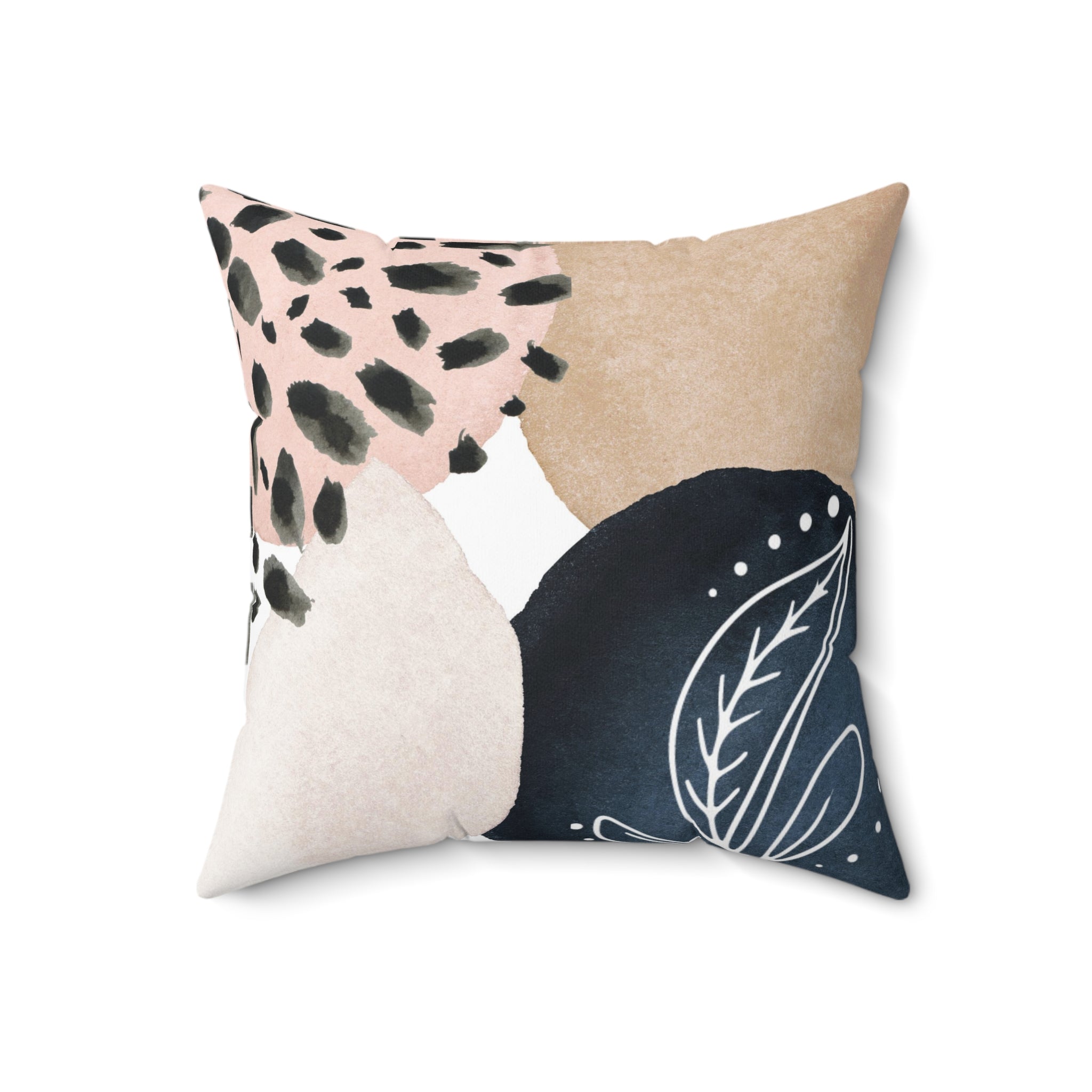 Abstract Pillow Cover | Beige Navy