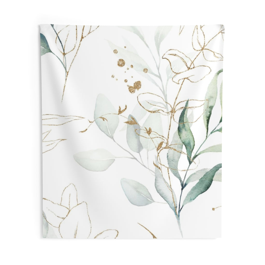 Floral Tapestry | White Green Gold