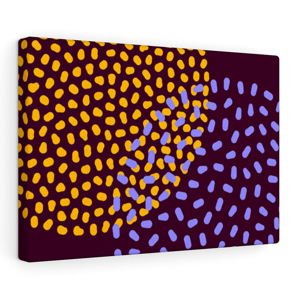 Abstract Canvas Art | Purple Yellow