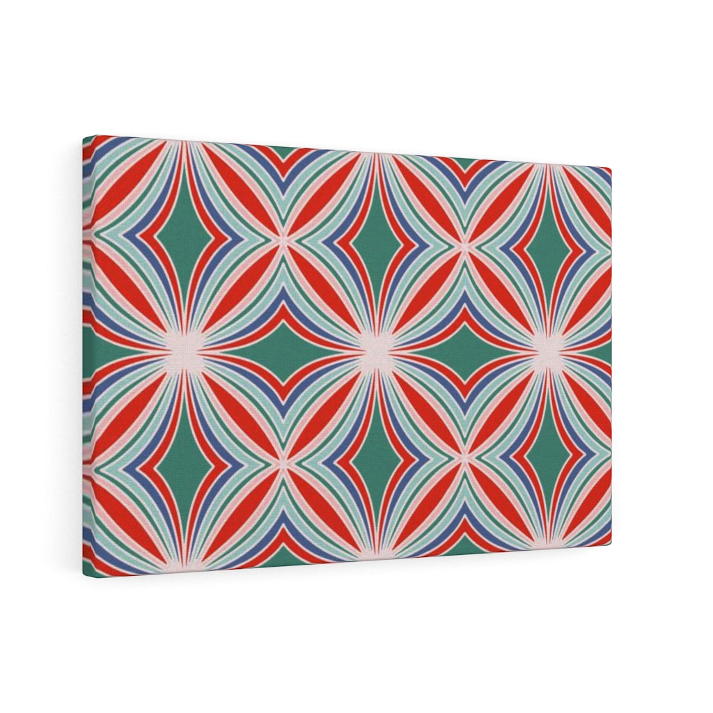 Abstract Canvas Art | Red Green