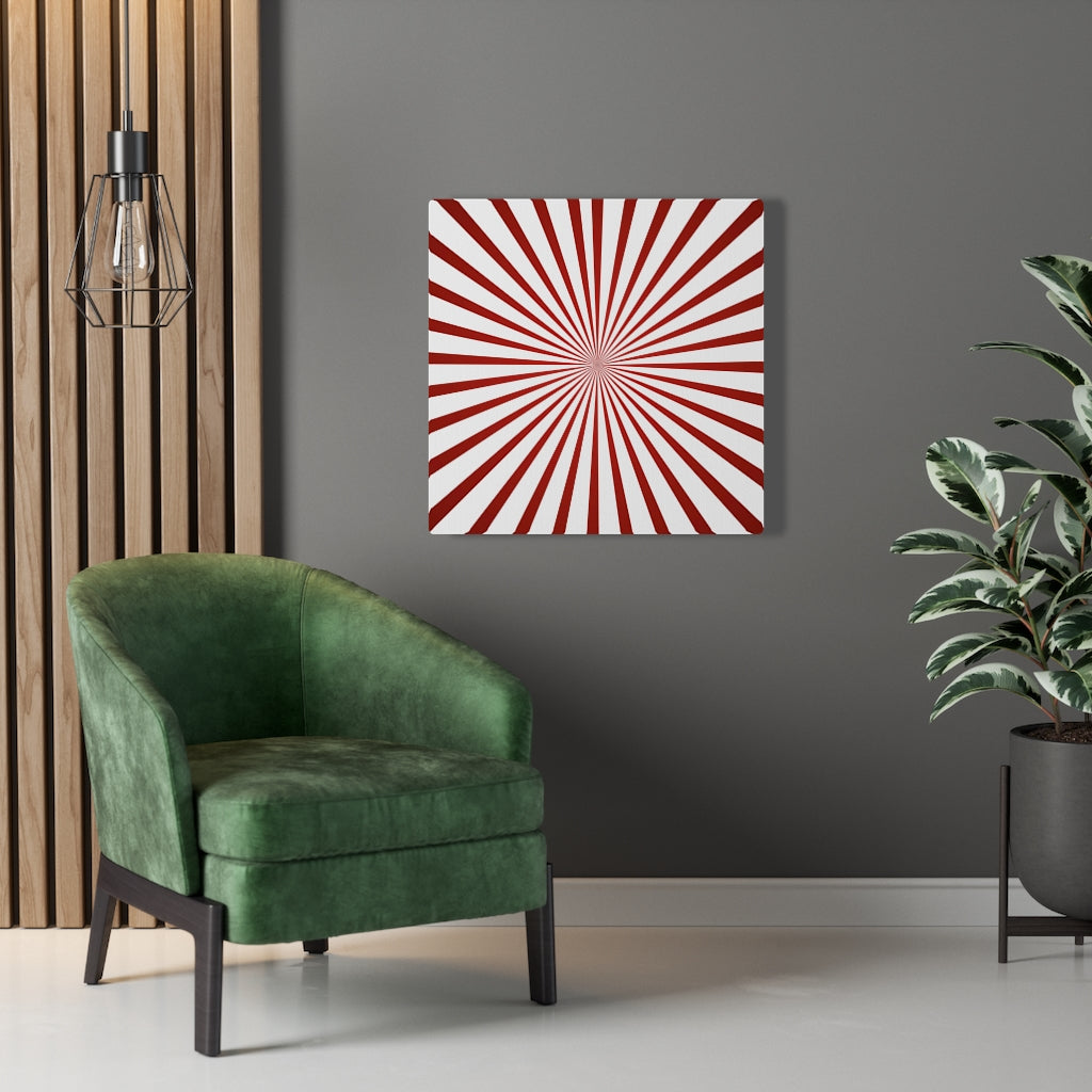 RETRO CANVAS ART | White Red