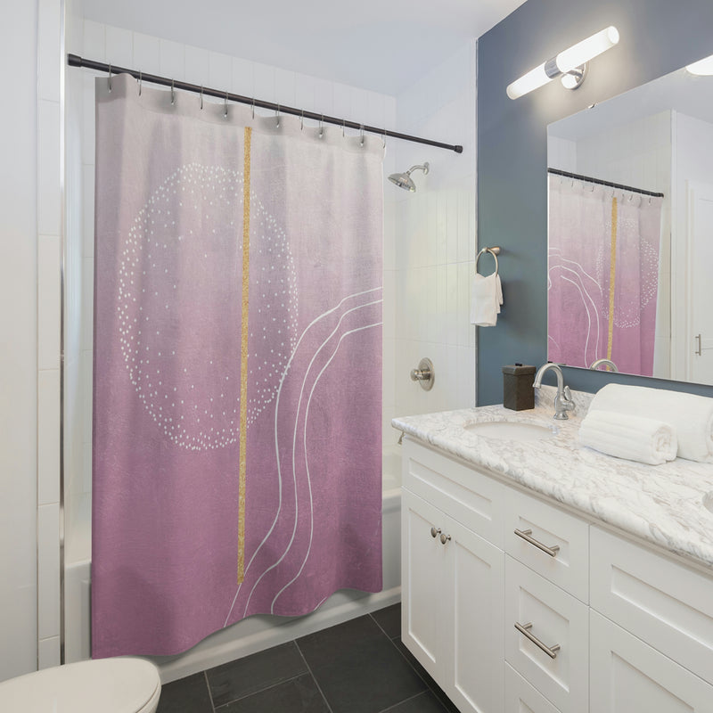 Abstract Shower Curtain | Pink Ombre