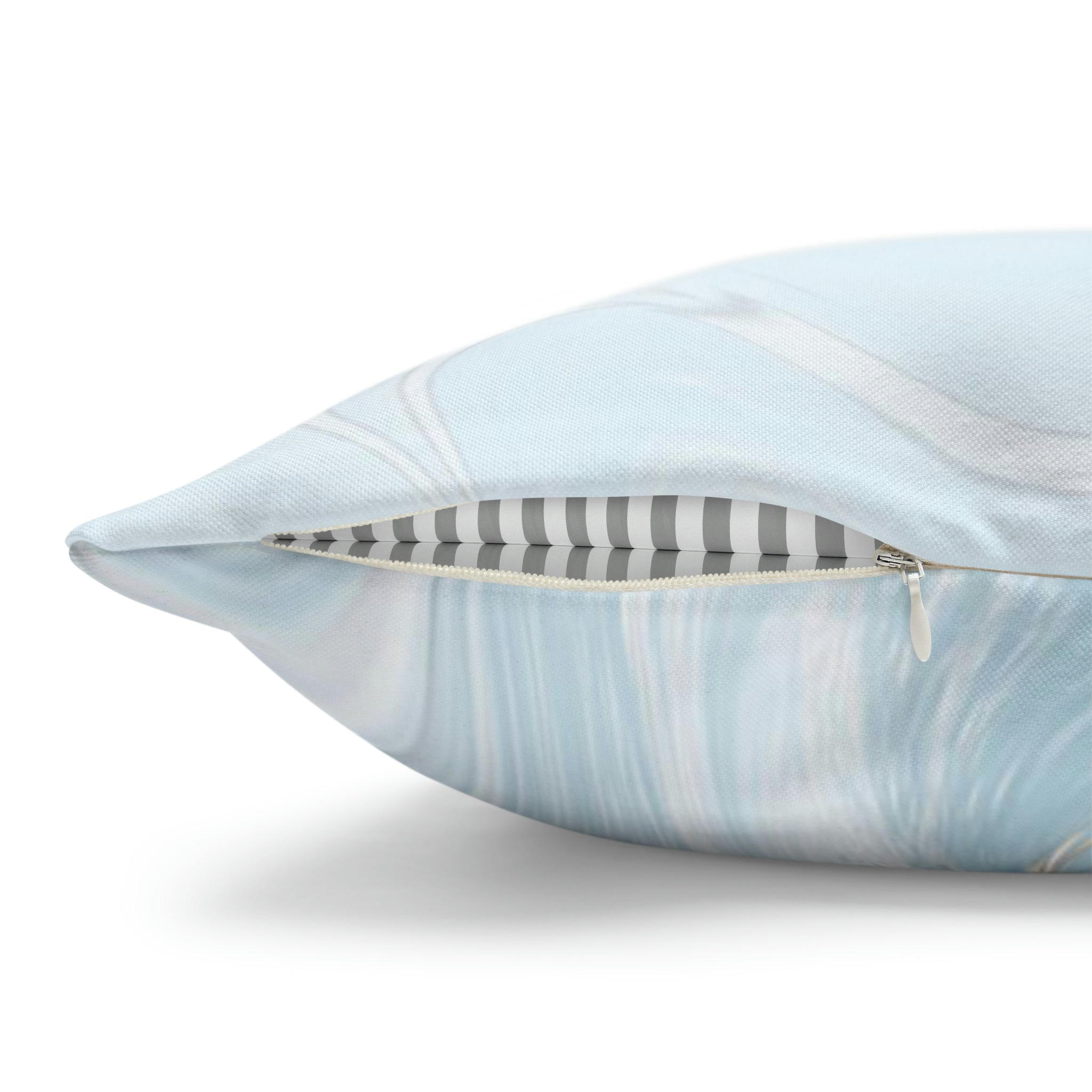 Abstract Pillow Cover | Pale Sky Blue Marble Print