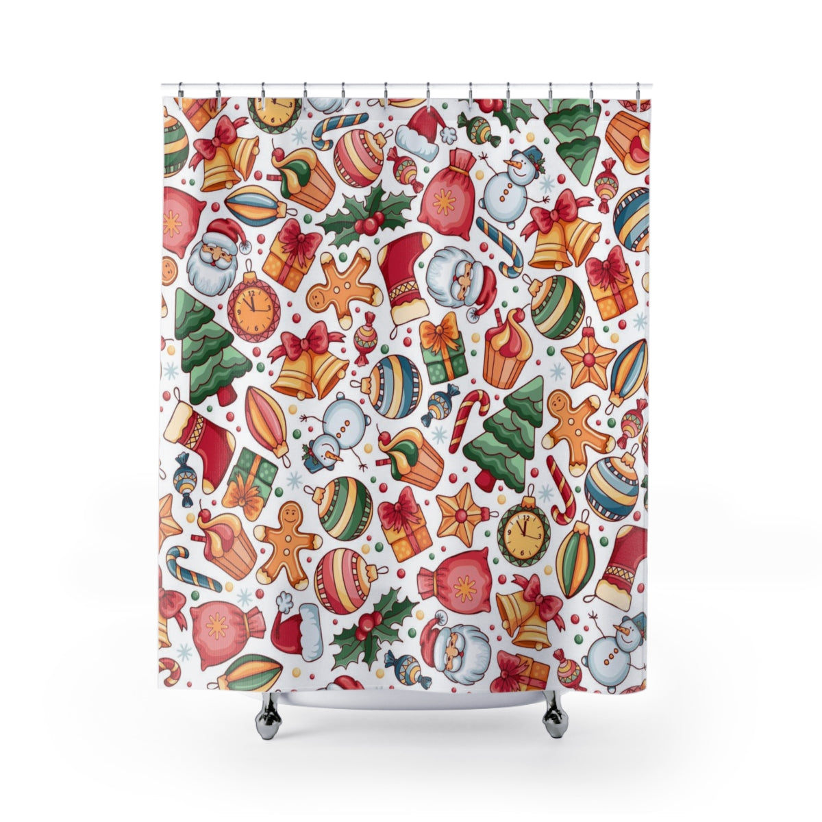 modern boho fabric shower curtain