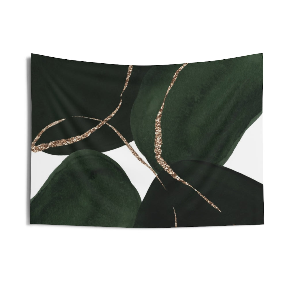 Abstract Tapestry | Green White Gold