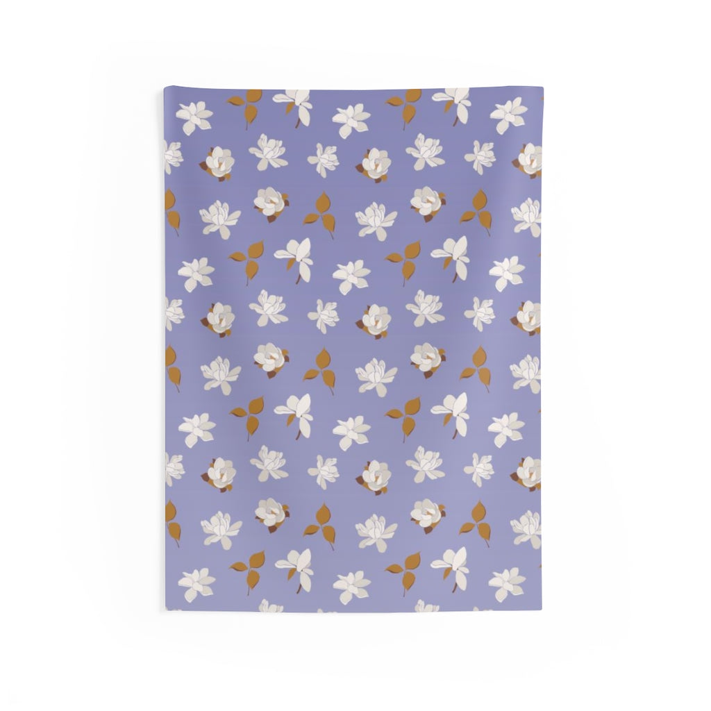 Floral Tapestry | Pastel Purple White Brown