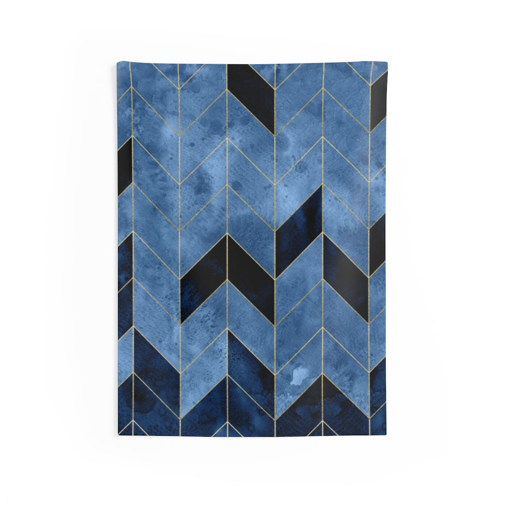 Abstract Tapestry | Royal Blue Gold