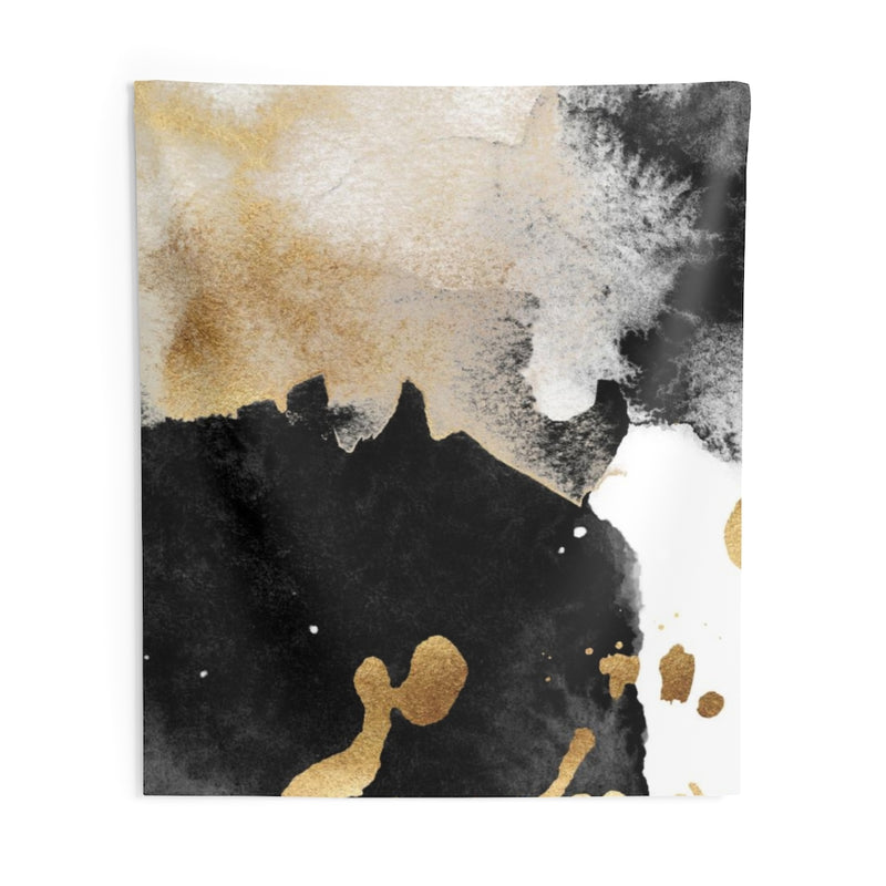 Abstract Tapestry | Gold Black White