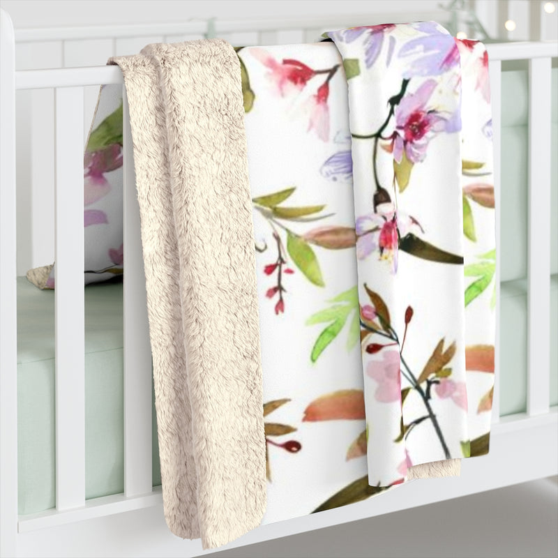 Floral Comfy Blanket | Lavander Cherry Blossom