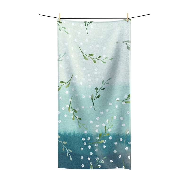 Bath Towel | Floral Teal Mint Green